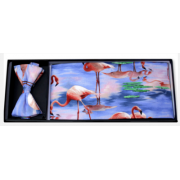 Serene Flamingo Cummerbund and Bow Tie Set